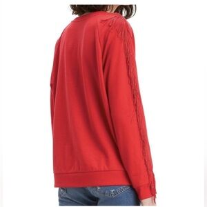 Levi's Women's Fringed Crewneck Sweatshirt Red Size s new without tags